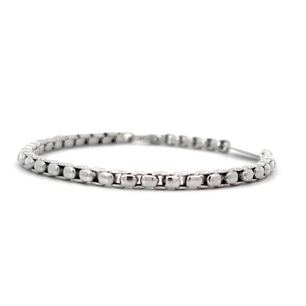 Ladies gold chain bracelet-18K White Gold Men's Link Bracelet