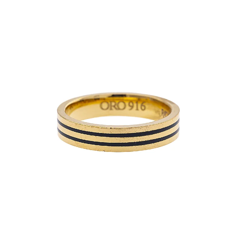 Ladies stackable gemstone ring-22K Yellow Gold Ring (5.6gm)