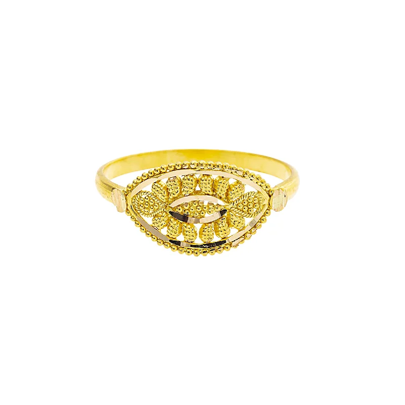 Ladies custom ring-22K Yellow Gold Cocktail Ring (2.2gm)