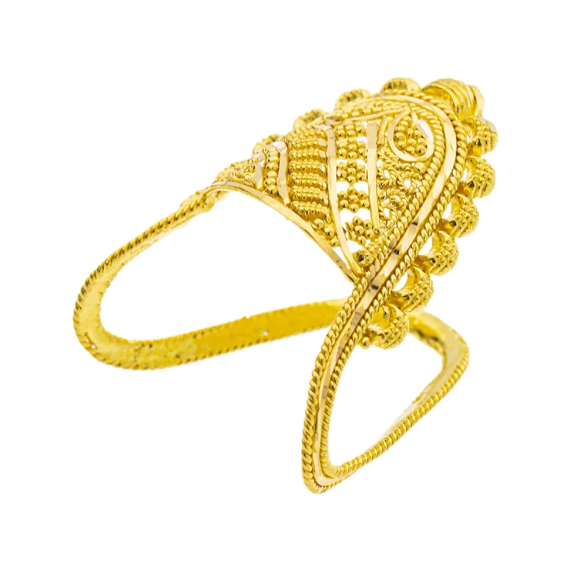 Ladies gold wedding ring-22K Yellow Gold Vanki Ring (3.8gm)