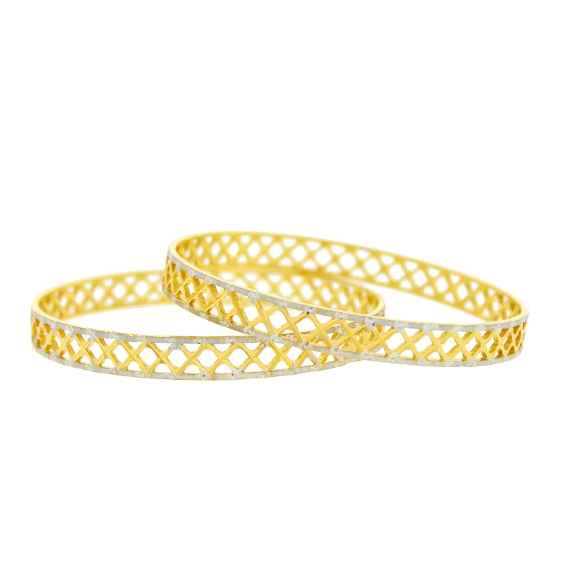 Ladies minimalist bangle-2-Tone Singapore Bangles