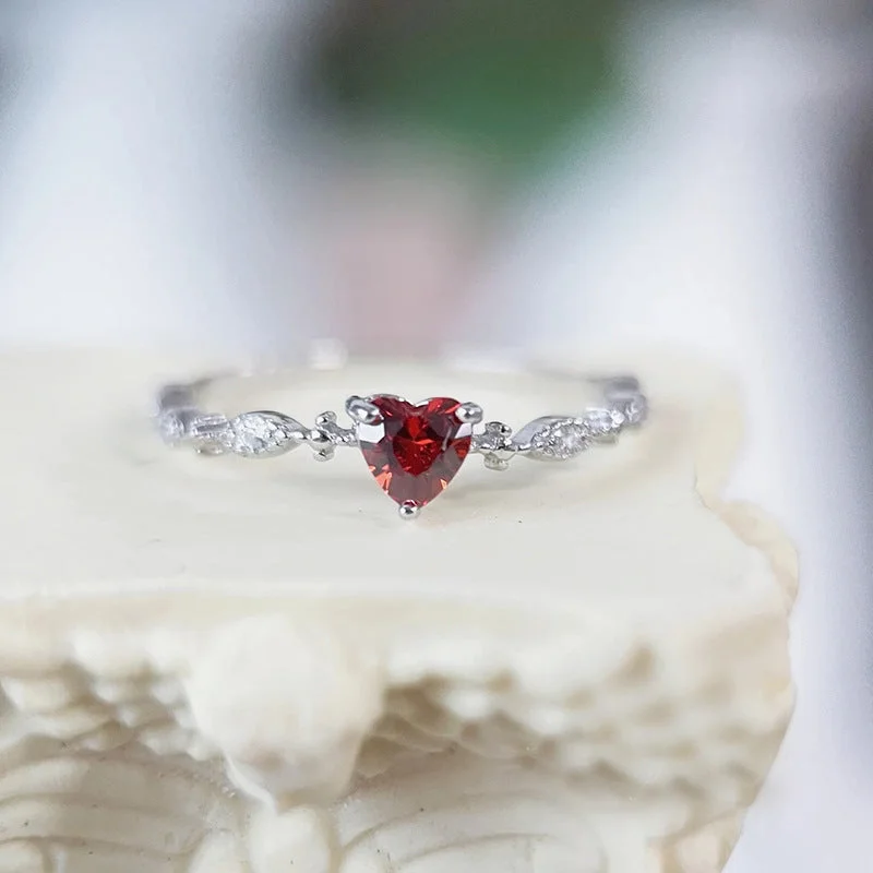 Silver-Love-Ruby Ring