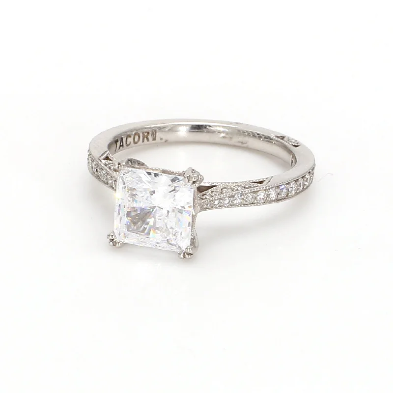 Ladies vintage-inspired engagement rings with diamonds-Simply TACORI RoyalT Solitaire Engagement Ring