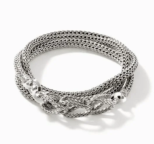 Ladies silver tennis bracelet-JOHN HARDY Asli Silver Classic Chain Bracelet