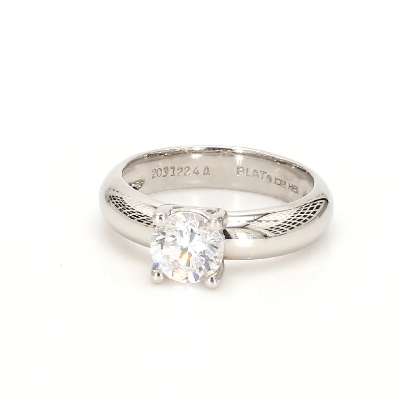 Ladies white gold engagement rings-Solitaire Engagement Ring