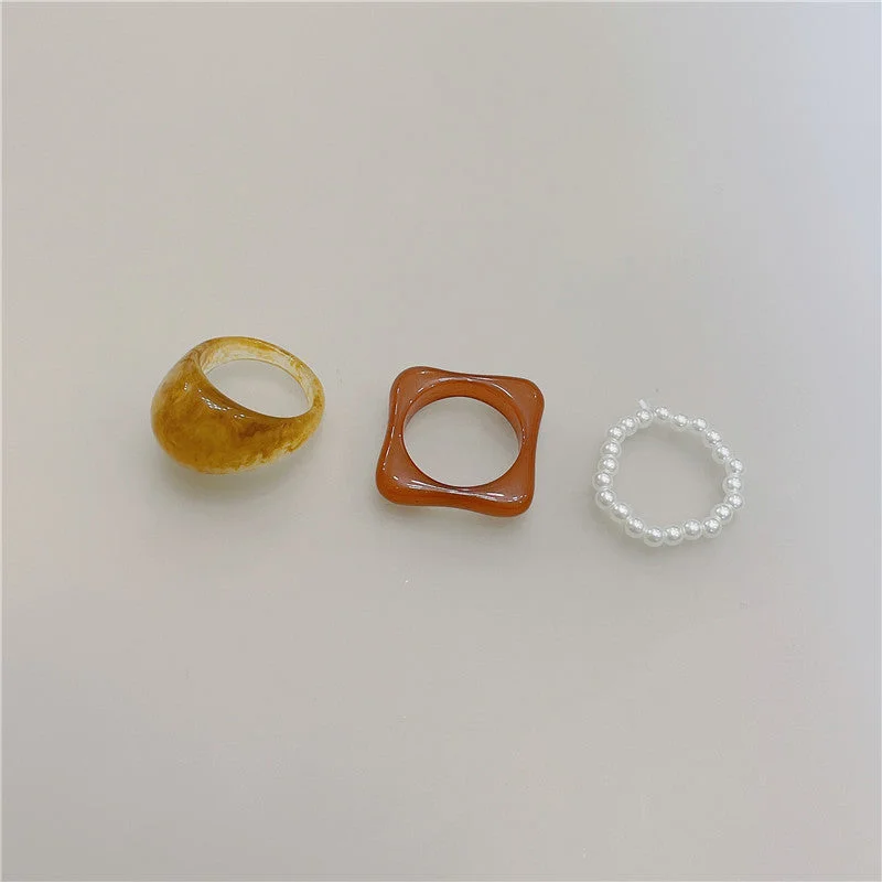 35 Three-Piece Ring Set