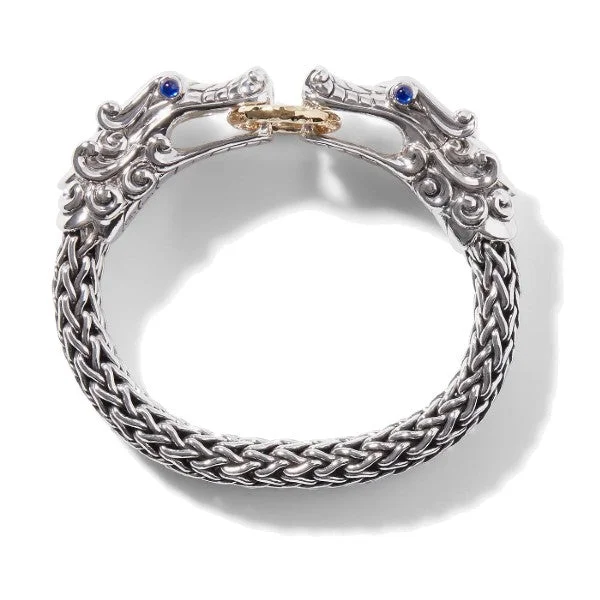 Ladies stackable bracelet-JOHN HARDY Legends Naga Two-Tone Double Dragon Bracelet