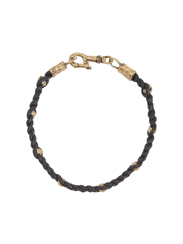 Ladies sleek bracelet-JOHN VARVATOS Woven Brass Bead Bracelet