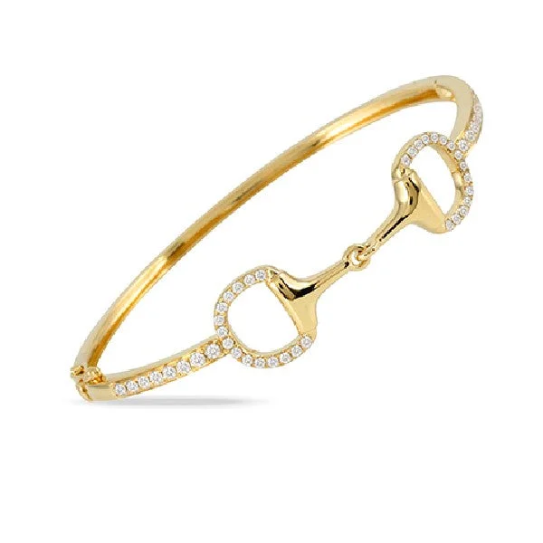 Ladies cuff bangle-Equestrian Diamond Bracelet