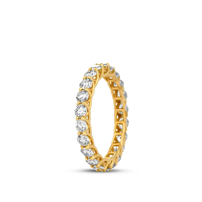 Ladies statement ring-Eternal Love Eternity Diamond Band in 18K Gold