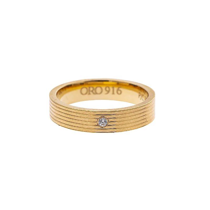 Ladies luxury gold ring-22K Yellow Gold & CZ Ring (5.4gm)