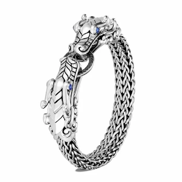 Ladies tennis bracelet-JOHN HARDY Legends Naga Bracelet  with Blue Sapphire