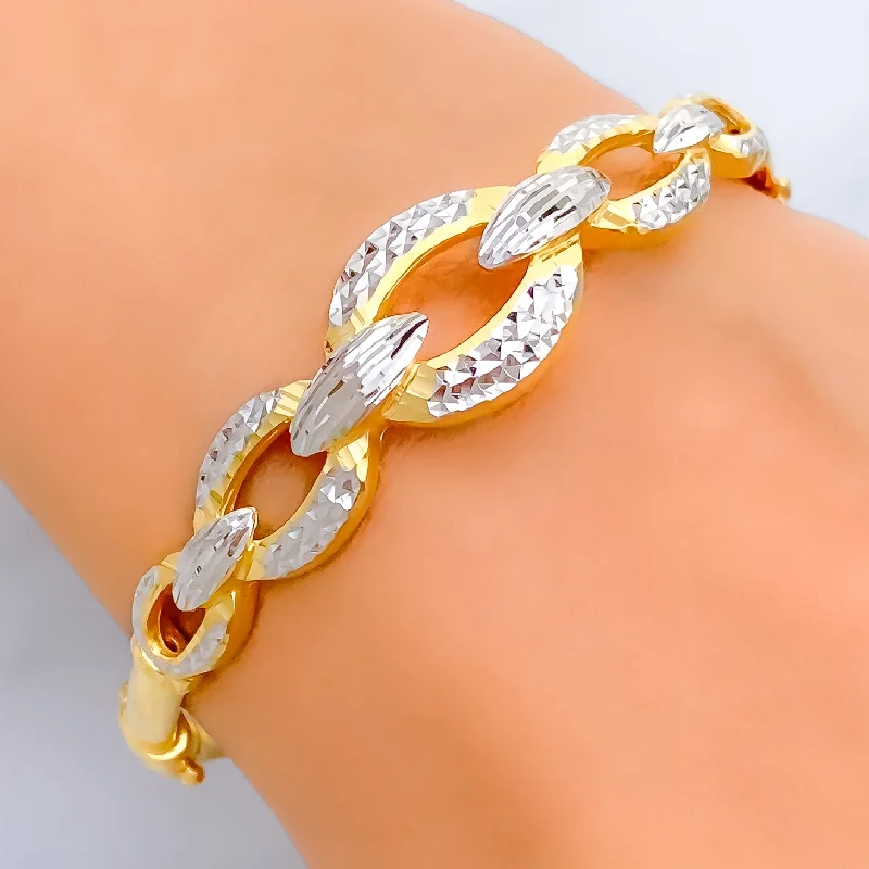 Ladies silver bangle set-Graduating Textured 22k Gold Bangle Bracelet