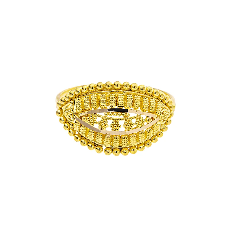 Ladies stackable ring-22K Yellow Gold Cocktail Ring (3.6gm)