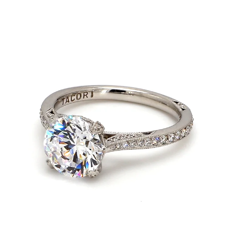 Ladies gemstone-studded engagement rings-Simply TACORI RoyalT Solitaire Engagement Ring