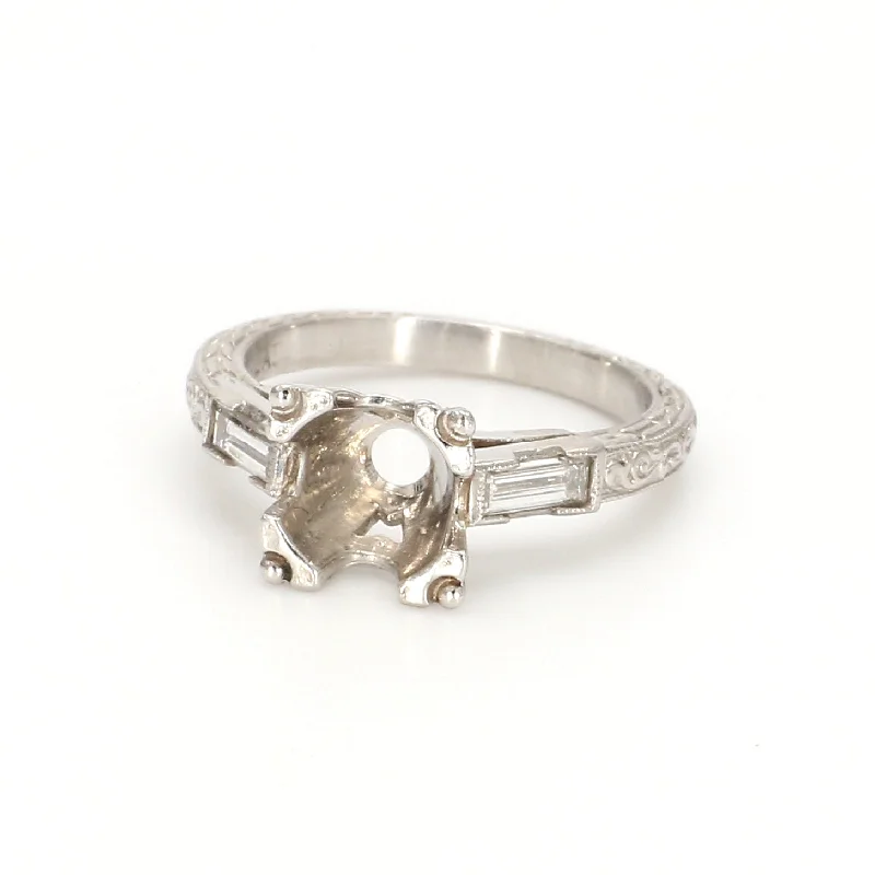 Ladies vintage inspired engagement rings-Vintage Engagement Ring