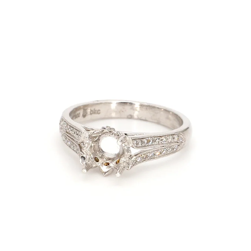 Ladies elegant diamond engagement rings-Vintage Engagement Ring